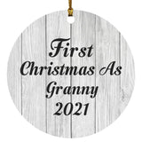 First Christmas As Granny 2021 - Circle Ornament F