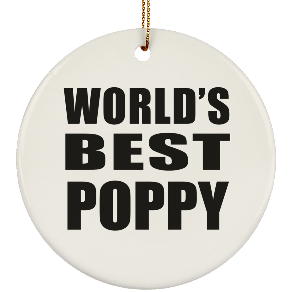 World's Best Poppy - Circle Ornament