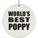 World's Best Poppy - Circle Ornament