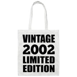 22nd Birthday Vintage 2002 Limited Edition - Tote Bag White