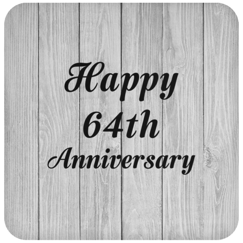 Happy 64th Anniversary - Drink Coaster F