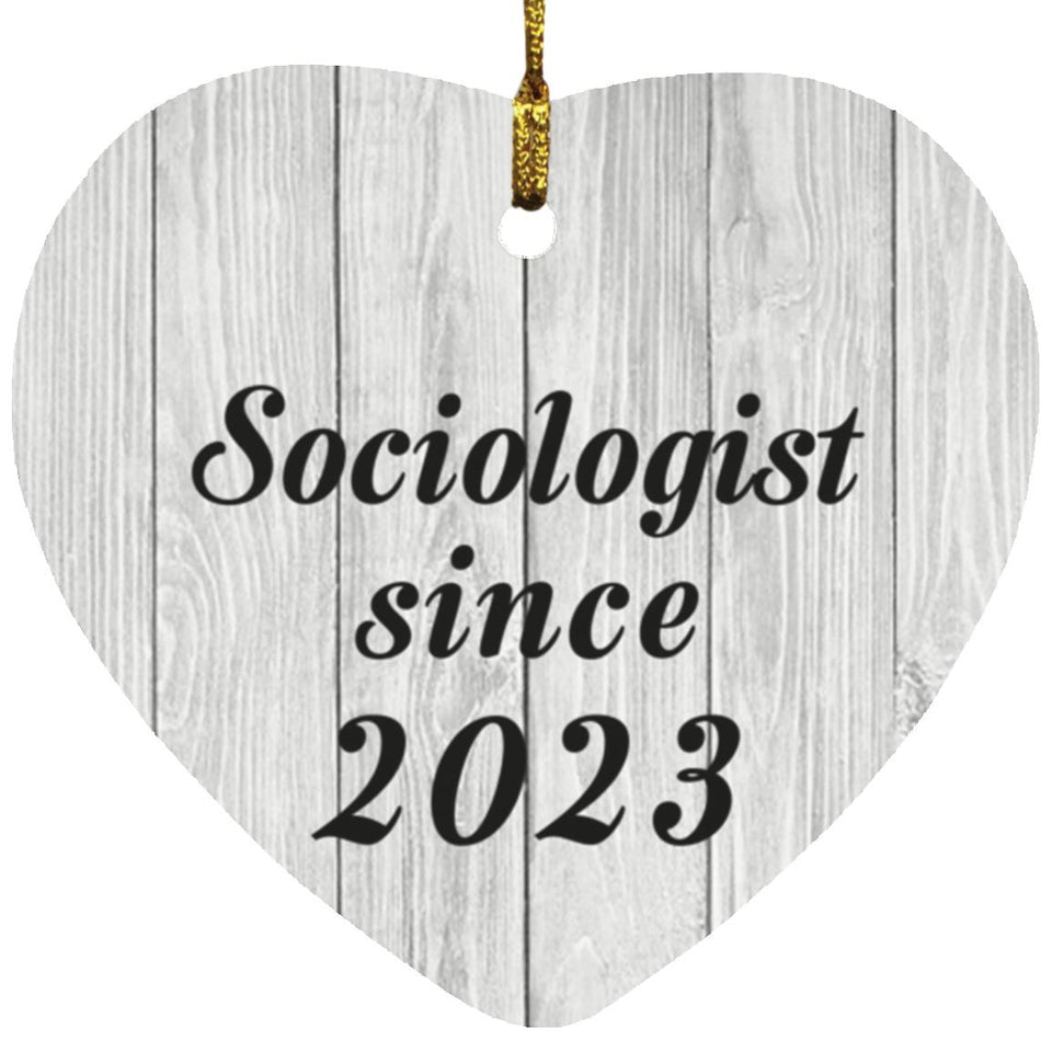Sociologist Since 2023 - Heart Ornament F
