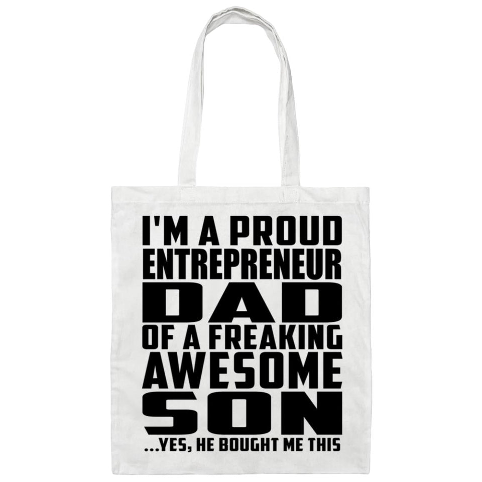 Proud Entrepreneur Dad Of Awesome Son - Tote Bag White