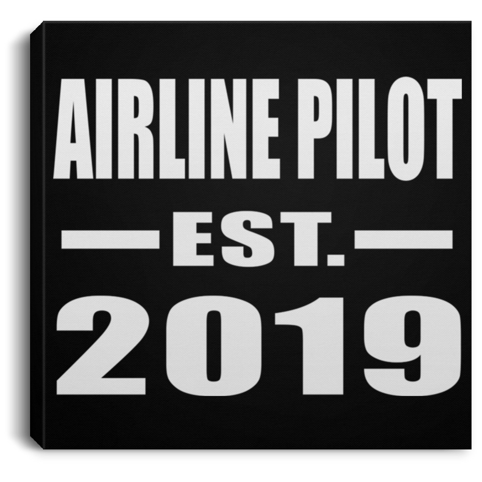 Airline Pilot Established EST. 2019 - Canvas Square