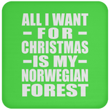 All I Want For Christmas Is My Norwegian Forest - Coaster
