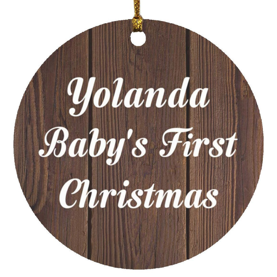 Yolanda Baby's First Christmas - Circle Ornament D