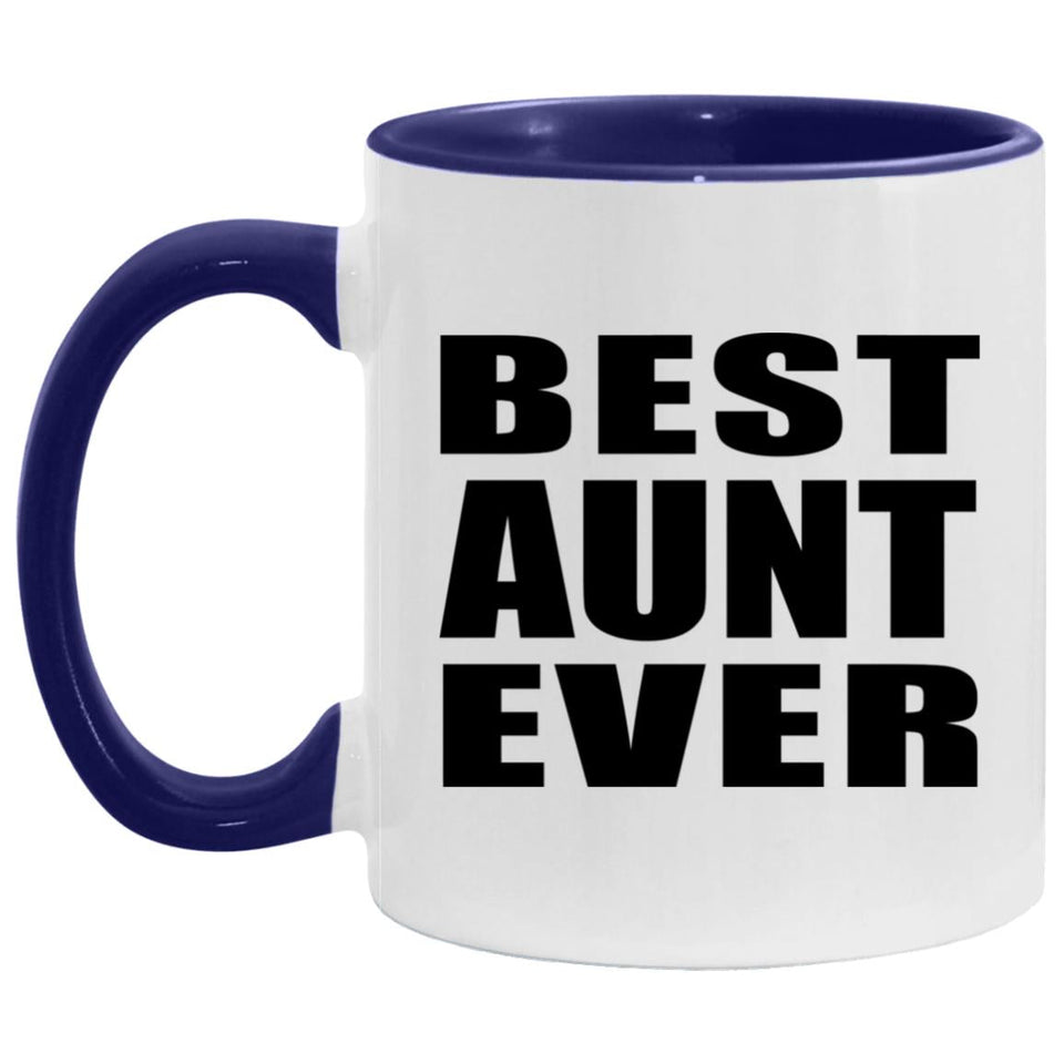 Best Aunt Ever - 11oz Accent Mug Purple