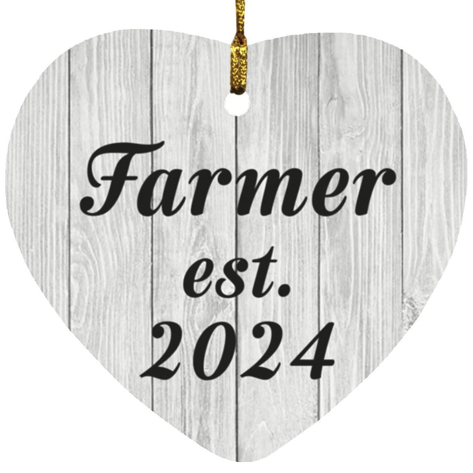 Farmer Established Est. 2024 - Heart Ornament F