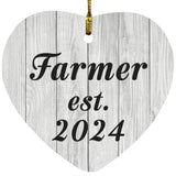Farmer Established Est. 2024 - Heart Ornament F