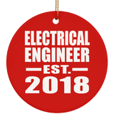 Electrical Engineer Established EST. 2018 - Circle Ornament