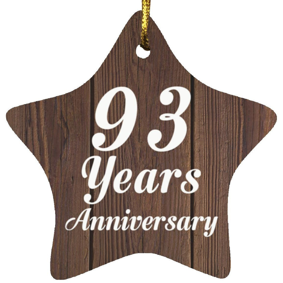 93rd Anniversary 93 Years Anniversary - Star Ornament D
