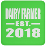 Dairy Farmer Established EST. 2018 - Drink Coaster