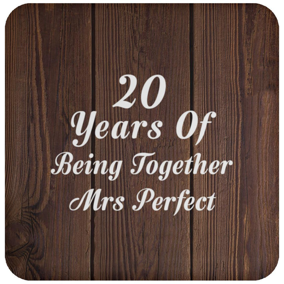 20th Anniversary 20 Years Of Being Mrs Perfect - Drink Coaster D