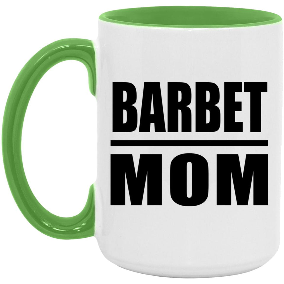 Barbet Mom - 15oz Accent Mug Green