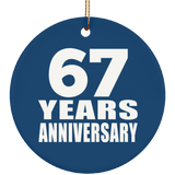 67th Anniversary 67 Years Anniversary - Circle Ornament
