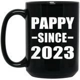 Pappy Since 2023 - 15oz Coffee Mug Black