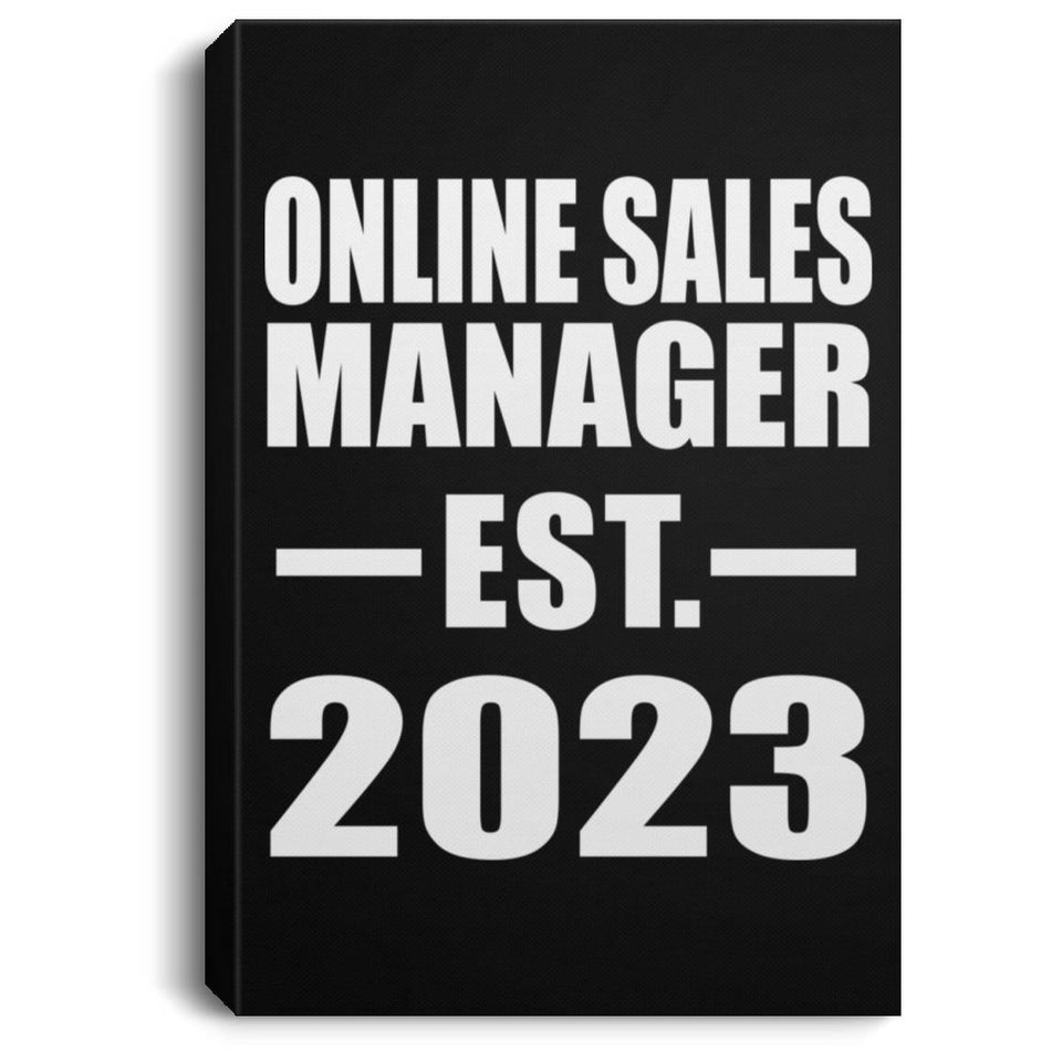 Online Sales Manager Established EST. 2023 - Canvas Portrait