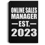 Online Sales Manager Established EST. 2023 - Canvas Portrait