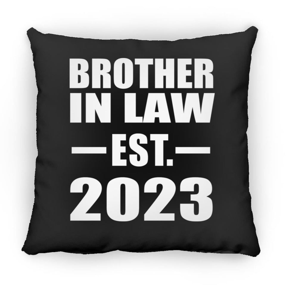 Brother In Law Established EST. 2023 - Throw Pillow Black