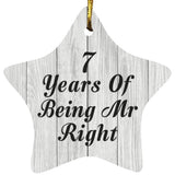 7th Anniversary 7 Years Of Being Mr Right - Star Ornament F