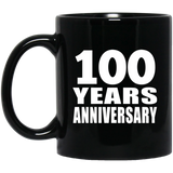 100th Anniversary 100 Years - 11 Oz Coffee Mug Black