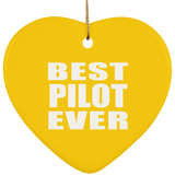 Best Pilot Ever - Heart Ornament