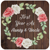 First Year As Aunty & Uncle - Drink Coaster A