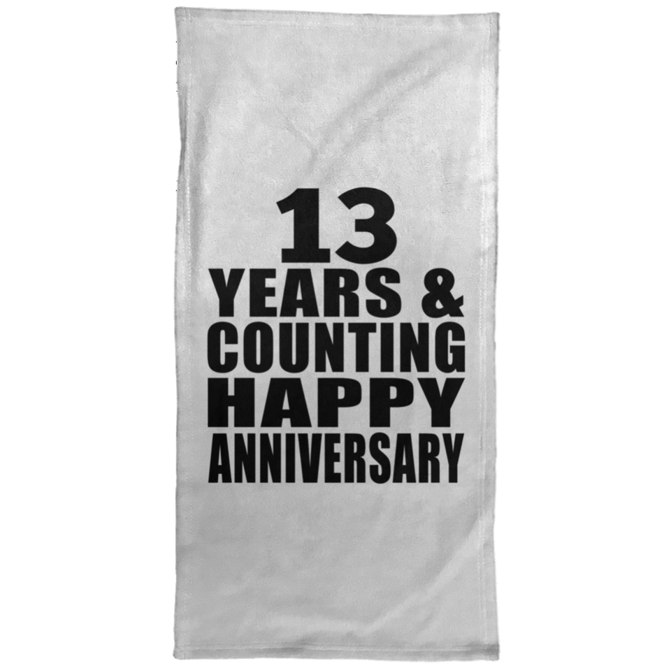 Happy 13th Anniversary 13 Years & Counting - Hand Towel