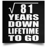 9th Anniversary Square Root of 81 Years Lifetime To Go - Poster Square