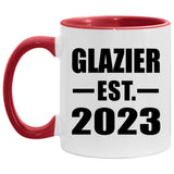 Glazier Established EST. 2023 - 11oz Accent Mug Red