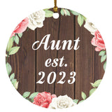 Aunt Established Est. 2023 - Circle Ornament A