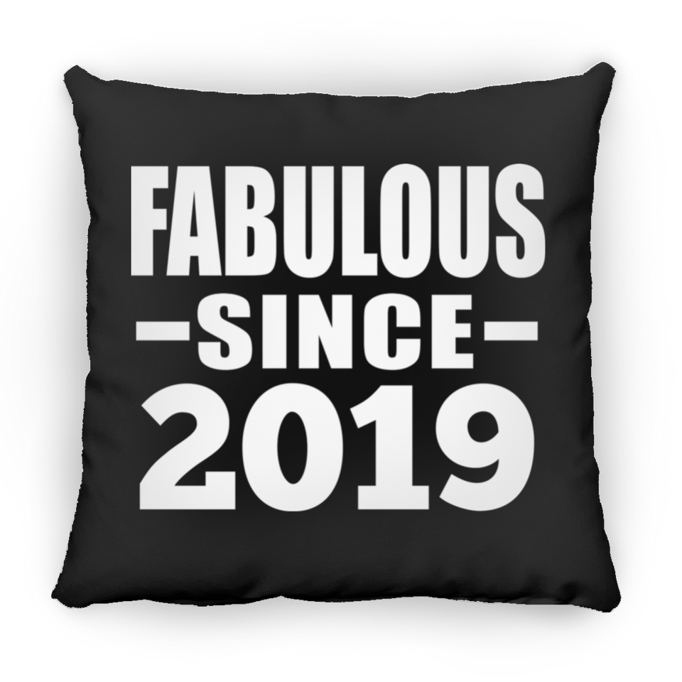 5th Birthday Fabulous Since 2019 - Throw Pillow Black