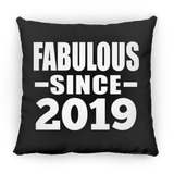 5th Birthday Fabulous Since 2019 - Throw Pillow Black