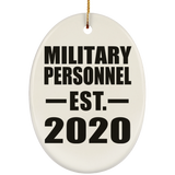 Military Personnel Established EST. 2020 - Oval Ornament