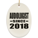 Audiologist Since 2018 - Oval Ornament