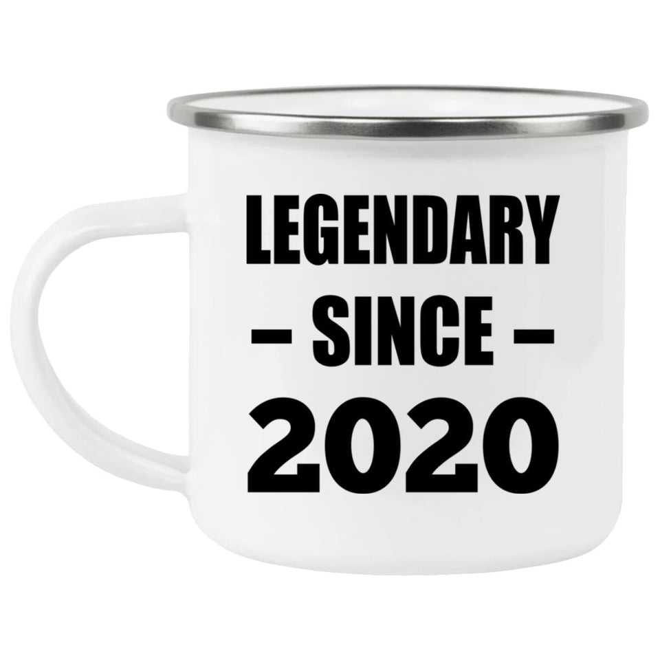 4th Birthday Legendary Since 2020 - 12oz Camping Mug
