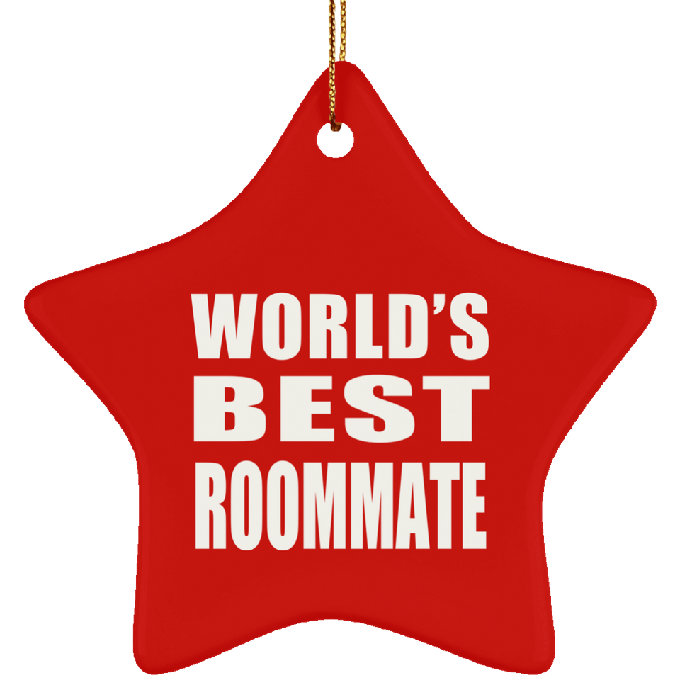 World's Best Roommate - Star Ornament