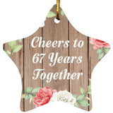 67th Anniversary Cheers To 67 Years Together - Star Ornament B