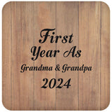 First Year As Grandma & Grandpa 2024 - Drink Coaster C