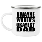 Dwayne World's Okayest Dad - 12oz Camping Mug