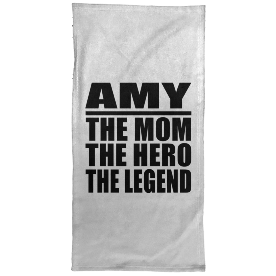 Amy The Mom The Hero The Legend - Hand Towel