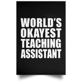 World's Okayest Teaching Assistant - Poster Portrait