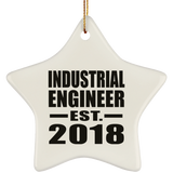 Industrial Engineer Established EST. 2018 - Star Ornament