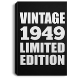 75th Birthday Vintage 1949 Limited Edition - Canvas Portrait