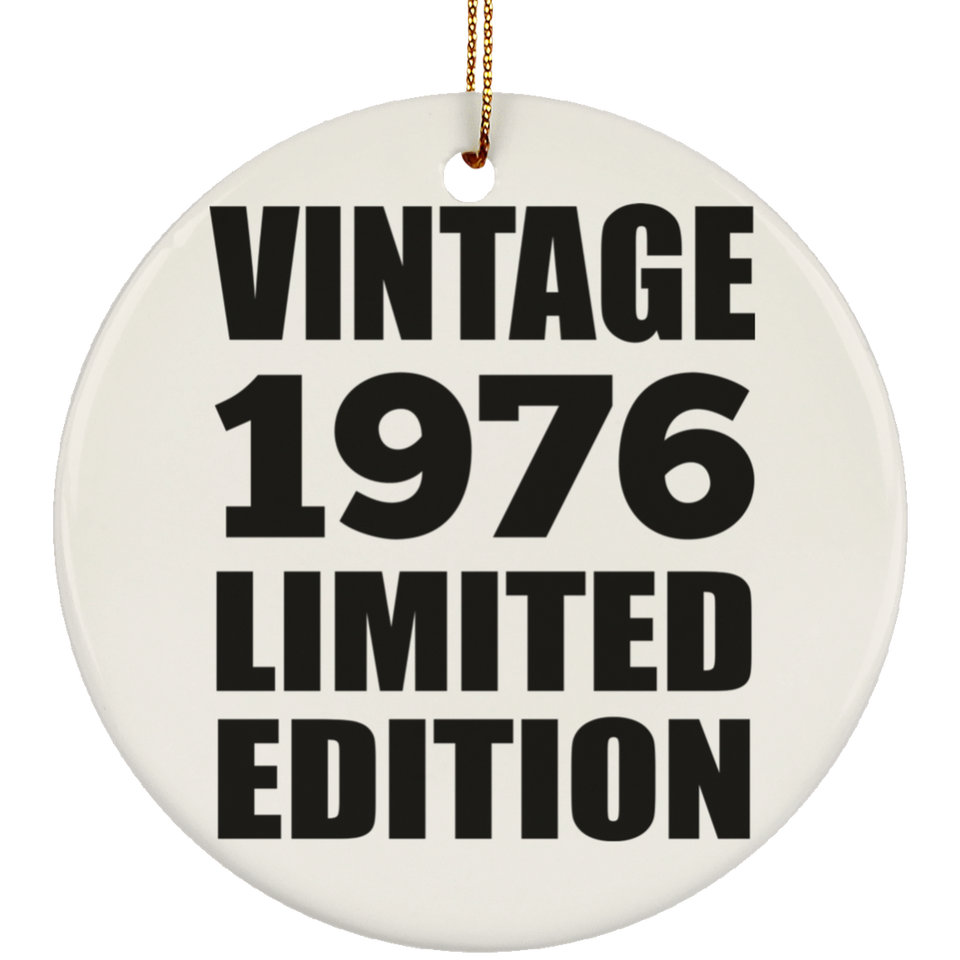 48th Birthday Vintage 1976 Limited Edition - Circle Ornament