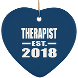 Therapist Established EST. 2018 - Heart Ornament