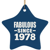 45th Birthday Fabulous Since 1978 - Star Ornament