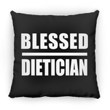 Blessed Dietician - Throw Pillow Black
