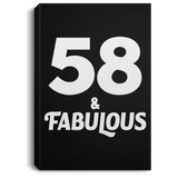 58th Birthday 58 & Fabulous - Canvas Portrait