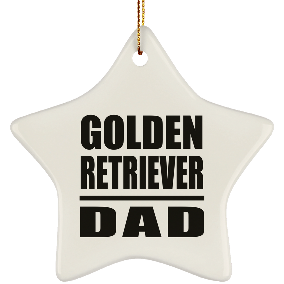 Golden Retriever Dad - Star Ornament